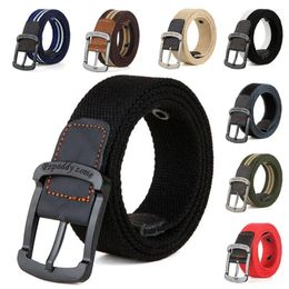 Belts Nylon Braided Belt Men Simple Wild Style Business Casual Pin Buckle Waistband Weave Waist Band