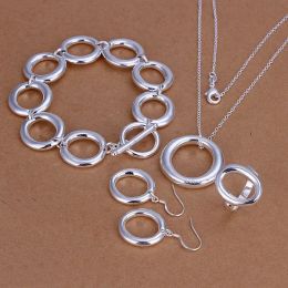 Necklace Christmas gift 925 Sterling Silver jewelry set S319 bulk sale cheap bridal party jewelry sets