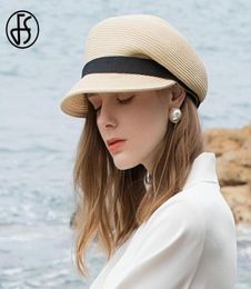 White Straw Hats For Women Beret Hat Spring Summer Female Sun Beach Caps Ribbon Chapeau Femme Foldbale Cap Wide Brim7117732
