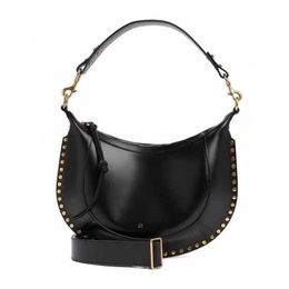 Hip leather Rivet Shoulder bags women designer bag Half Moon Style crossbody Bags underarm tote bag women cool purse 231015
