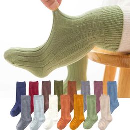 Barn strumpor nya strumpor för barn pojkar och flickor långärmade långa rörstrumpor flickor stövlar strumpor barns ben värme baby casual sockl2405