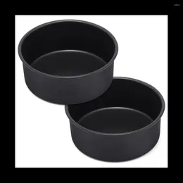 Baking Moulds 6Inch Cake Pan 2 Stainless Steel Small Round Pans Tin For Birthday Wedding Layer Cakes