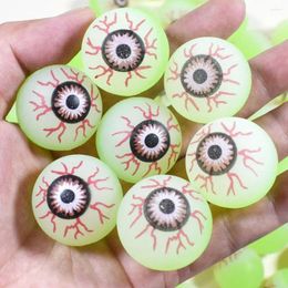 Party Decoration 10Pcs Halloween Elastic Ball Set Glow-in-the-Dark Fun Sport Games Gifts Luminous Bouncy Balls Scary Stretchy Eyeballs For
