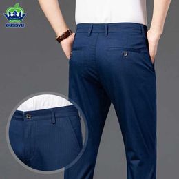 Men's Pants Mens Stretch Stripe Casual Pants Mens Four Seasons Cotton High Quality Formal Business Straight Fashion Trousers Male 7 Colour Y240514