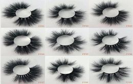 25mm Real Mink lashes Fluffy False Eye Lash Handmade Dramatic Curly Lashes 3D Mink eyelashes 10 pairs7568115