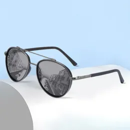 Sunglasses CRIXALIS Steampunk Pilot Polarised Men Metal Trendy Sun Glasses Male Vintage Fishing Driving Shades Female UV400