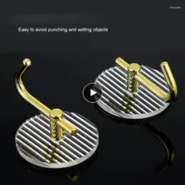 Hooks Door Strong Luxury Towel Holder Decorative Adhesive Coat Hanger Bathroom Accessories 360 Rotatable Hook For Hanging Gold