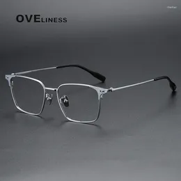 Sunglasses Frames Vintage Pure Titanium Glasses Frame Men 2024 Retro Myopia Optical Prescription Eyeglasses Male Korea Eyewear