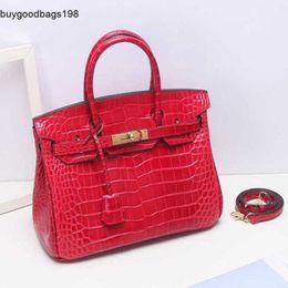 Tote Bag Designer Handbags Crocodile Hot Sale Pattern Leather New Large Capacity Handbag Simple Atmosphere Shoulder Women