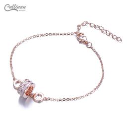 High quality fashion design love symbol bracelet Silver Bracelet with rose gold and inlaid girl with Original logo bvlgrily