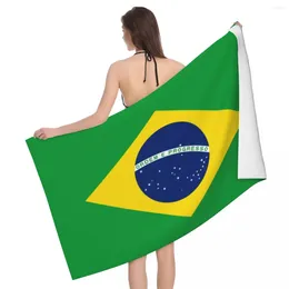 Towel Brazil Flag Bath Beach Microfiber Shower Sports Yoga Towels