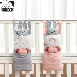 Stroller Parts Baby Bed Hanging Storage Bags Gauze Born Crib Organizer Toy Diaper Pocket For Bedding Set Accessories Nappy Store