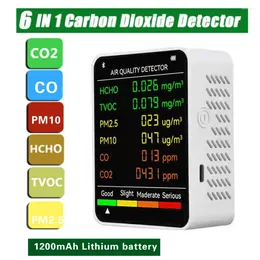 In 1 Multifunctional Air Quality Monitor PM2.5 PM10 HCHO TVOC CO CO2 Detector Carbon Dioxide LCD Large Screen