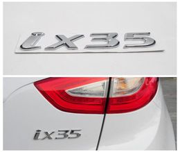 IX35 Car Rear Trunk Emblem Decoration for Hyundai 3D IX35 Letters Logo Chrome Sticker Decoration Badge3207667