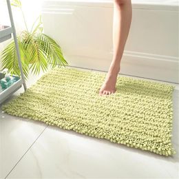 Bath Mats 40x60cm Nordic Thick Soild Color Tufted Carpet Bathroom Doormat Absorbent Non-Slip Floor Shower Room Toilet Door