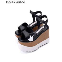 Stella Mccartney Sandals Wedge Star Platform Elyse Sandals Fashion New Shoes Casual Summer Sneakers Flats Heels Lady Open Toe Sand288L