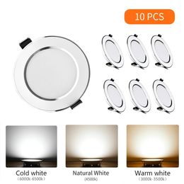 10PCS LED Downlight Recessed Ceiling Lamp 5W 9W 12W 15W Dimmable Stepless Dimming Cold white/Warm white led Spotlight