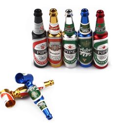 DHL Mini Beer Smok Metal Pipes Creative Smoking Hand Pipe Stylish Smoking Pipe Herb Tobacco Pipe Gift Gift Grinder Smoke Hookah Na7242502