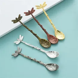 Coffee Scoops Zinc Alloy Material Delicate Dessert Cake Scoop Comfortable Grip Spoon 11.3 1.9cm Creative Vintage Ice Cream