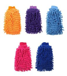 Chenille Microfiber Scratch Car Wash Mitt Double Sided Household Cleaning Tools Cleaning Gloves Organization Mitts thick 2215361