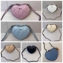 The Latest High Quality Bag Fashion Designer Love Handbag Leather Adjustable Shoulder Bag Double Zipper Women's Casual Shopping Crossbody Bag 240515