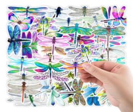 Gift Wrap 50pcs Colorful Dragonfly Stickers For Notebook Stationery Laptop Cute Sticker Aesthetic Craft Supplies Scrapbooking Mate1833243