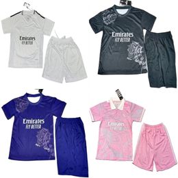 Kids football kits Pink soccer jerseys Football Shirt thailand BELLINGHAM Hot sale 2024 2025 Real Madrids CAMAVINGA ALABA Rodrygo men VINI JR Tchouameni