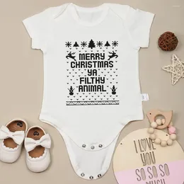 Rompers Christmas Baby Clothes Boy Girl Pixel Style Print Fashion Trend Toddler Jumpsuit Personality Creative Cotton