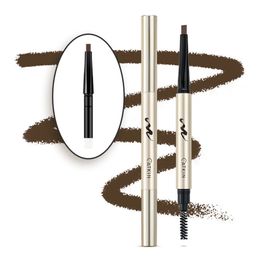 Eyebrow Pencil Precise Pencil with Built-in Brush and Free Refill Black Brown 0.15g*2 240515
