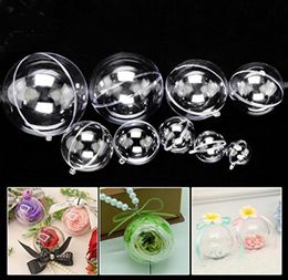 Sashes 24pcs DIY Bath Bomb Mold Christmas Clear Plastic Fillable Ball Ornament Wedding Party Decor Transparent Acrylic Candy Box4397346