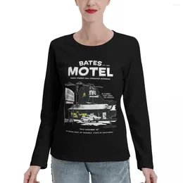 Women's Polos Bates Motel - Open 24 Hours Long Sleeve T-Shirts Korean Fashion Hippie Clothes Sports Fan T Shirts For Womens