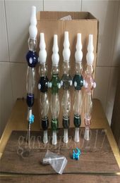 high quality 14mm female straw tip set with clip and 14mm titanium nail Oil Rig Straw Concentrate Dab Straw7178324