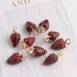 Pendant Necklaces Wholesale 100PCS 8 16MM 3D DIY Jewelry Findings Cartoon Fruit Charms Fashion Necklace Earring Bracelet Keychain Pendants