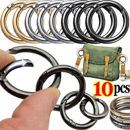 10Pcslot O Round Bag Buckle Metal Clasps Buckles Spring Circular Carabiner Snap Hook Keyring DIY Jewellery Accessories 240429