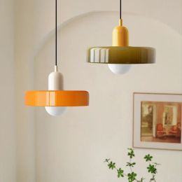Nordic Glass Pendant Light Candy Colour Single Head Lamp For Living Room Bedroom Study Dining Room Bar Indoor Decorative Fixtures