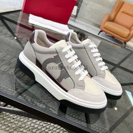 Luxury Perforated Gancini Men Sneakers Shoes Grained Calfskin Suede Mesh Gancio Man Casual Walking High Quality Skateboard Walking Eu38-46 5.14 02