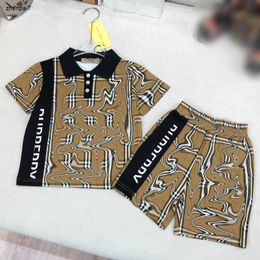 Top tracksuits baby Summer T-shirt set kids designer clothes Size 90-150 CM child Short sleeved POLO shirt and shorts 24Feb20