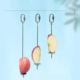 Other Bird Supplies Parrot Stainless Steel Feeder Fruit Fork Corn Cage Pet Food Holder Accessories