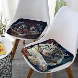 Pillow Tiger Animal Four Seasons Meditation Stool Pad Dining Chair Tatami Seat Anti-Slip Mat