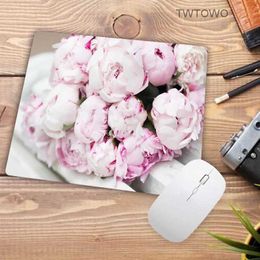 Mouse Pads Wrist Rests Big Promotion Pink Flower Vase Laptop Gaming Mice Mouse-pad Small Size Natural Rubber Game Mouse Pad for School Child Desk Mat J240510