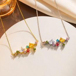 Chains Necklace Female Online Celebrity Zircon Luxury Clavicle Chain