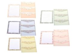 Gift Wrap 5 Sets Of Stylish A5 Letter Writing Paper Stationery Envelope Set6908934