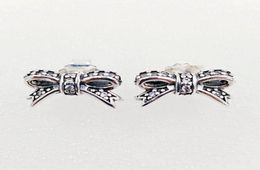 Charms designer Jewellery Authentic 925 Sterling Silver DELICATE BOW Stud Earring P Earrings luxury women Valentine day bi9338853