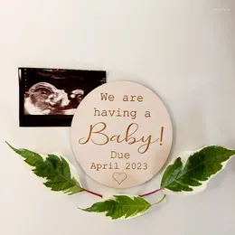 Party Decoration Custom Pregnancy Announcement We're Having A Baby Personalised Date Wooden Arrival Sign Coming Soon