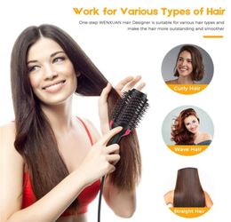 One Step Hairs Dryer Brush Hair Straightener Curler Electric Blow Dryers With Hair039s Comb Air Curling Iron9267708
