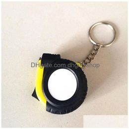 Keychains & Lanyards Sublimation Blank Tape Measure Rer Key Ring Heat Transfer Printing Diy Materials Drop Delivery Fashion Accessori Dhvpm
