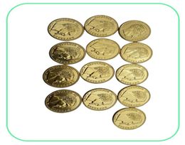 FRANCE A set of 18531860AB13PCS Made Of BrassPlated Gold NAPOLEON 20 FRANCS BEAUTIFUL COIN COPY Coin3549280