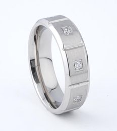 Wedding Rings Unique Designer 8mm CZ Stones Band Jewellery For Men And Women Marriage Anniversary Fashion Gift7901037