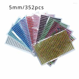 Party Decoration 5mm 352pcs And Festival Sticker 3D Rhinestones For Charms Bronzing Decal Decorative Flat