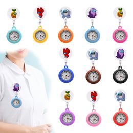Pocket Watches Werewolf Killing Clip On Watch Easy To Read With Second Hand For Nurses Nursing Sile Nurse Drop Delivery Otflv